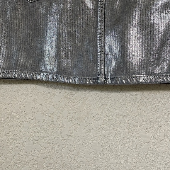 (NEW )Silver Metallic Skirt - Picture 6 of 10